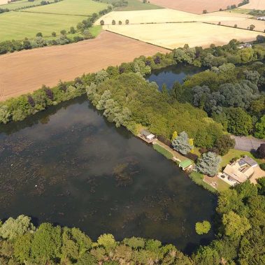 Lake Lodge House Aerial View