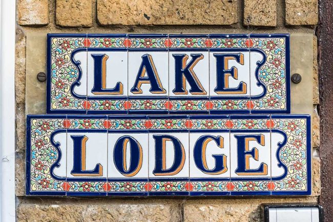 Lake Lodge Name Plate